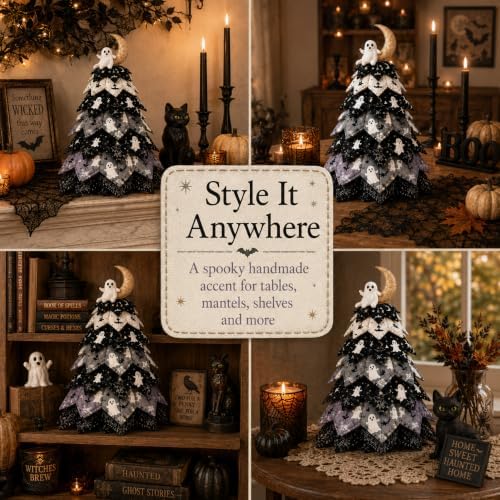 2026 New Christmas & Halloween DIY Quilted Fabric Tree Kit, 3D Layered Sewing Craft Set for Beginners, Christmas Tree Quilt Kit, Handmade Tabletop Holiday Decor, Gift for Craft Lover - Image 6