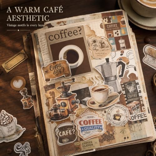 Diuhofart Coffee Scrapbooking Kit, TN Notebook & Journaling Stickers - Image 3
