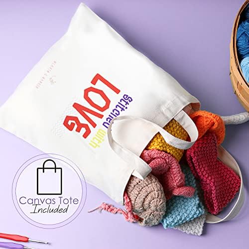 Hearth & Harbor Crochet Kit 80 Piece with 2500 Yards Assorted Yarn Kit, Ergonomic Hooks, Crocheting Instruction, Knitting & Crochet Supplies - Beginner Crochet Kits for Adults, Ideal for Amigurumi - Image 6