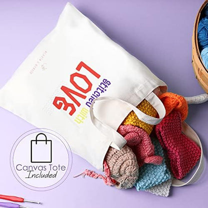 Hearth & Harbor Crochet Kit 80 Piece with 2500 Yards Assorted Yarn Kit, Ergonomic Hooks, Crocheting Instruction, Knitting & Crochet Supplies - Beginner Crochet Kits for Adults, Ideal for Amigurumi - Image 6