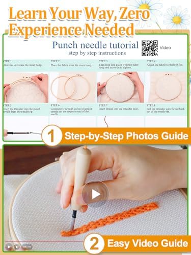 Punch Needle Kit Adults Beginner, Step-by-Step Guide & Video - Image 5