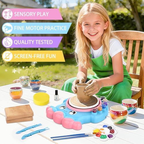 Pottery Wheel for Kids, Complete Pottery DIY Art & Craft Toy for Kids 6+ - Image 6