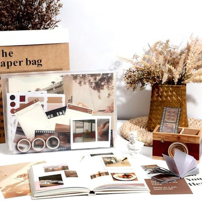 114 Pcs Aesthetic Scrapbook Kit DIY Junk Journaling Supplies, Vintage Style - Image 2