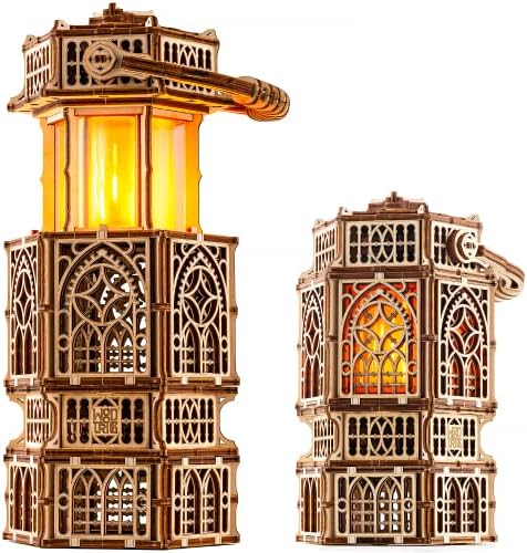 Wood Trick Antique Lantern LED 3D Wooden Puzzles for Adults to Build by WoodTrick