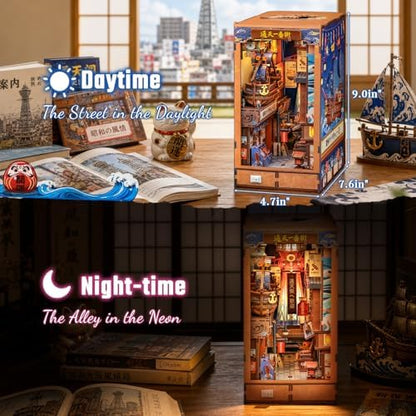 Fsolis Japanese Book Nook Kit - DIY Miniature House Kit for Adults - Image 3
