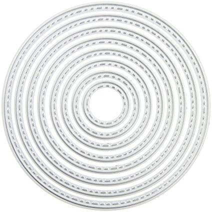 8PCS Circle Cutting Dies Handmade DIY Paper Cards Album Decoration Stencils Template Embossing for Card Scrapbooking Craft (Round) - Image 2