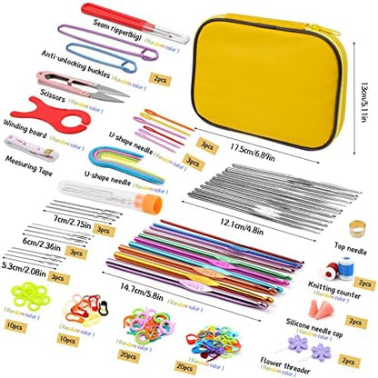 IMZAY 110 Pcs Crochet Hooks Set 0.6–6.5mm Crochet Needles for Yarn - Image 2