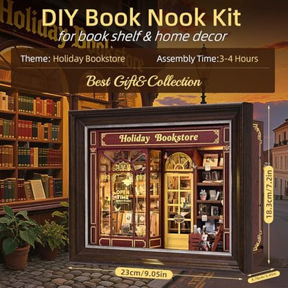 Book Nook Kit, Picture Frame Booknook, Wall Mounted 3D Puzzle Model - Image 2
