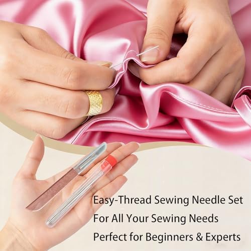39Pcs Sewing kit for Adults：Stainless Steel Big Eye Needles - Image 7