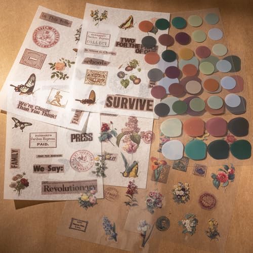 YagCu Scrapbook Kit for Beginners, Aesthetic Junk Journal Supplies, Scrapbooking and Journaling Materials, Bullet Journals Stationery, Planner DIY Arts Craft, Women Adults - Image 7
