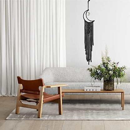 JeogYong DIY Moon Dream Catcher Macrame Kit for Kids & Adults, Includes Metal Hoop Rings, Macrame Cord, Beads & String, Boho Wall Decor, Unisex, All Seasons, 8 cm x 8 cm x 2 cm, Non-Foldable - Image 4