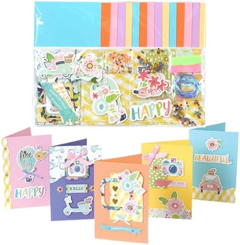 sdybjml Card Making Kit, Colorful Hand-Made Greeting Card Making Kit, DIY Kits for Adults and Kids, Supplies for Birthday Invitation, Holiday, Baby Shower by Unknown