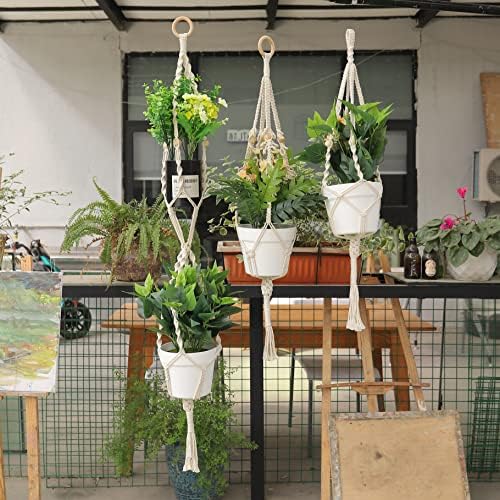 3 in 1 Macrame Kit for Beginners, 3mm x 220yards Cotton Macrame Cord, 3 DIY Macrame Plant Hanger Kits for Adults with Instructions Macrame Supplies Best for Macrame Plant Hanger Kit - Image 6