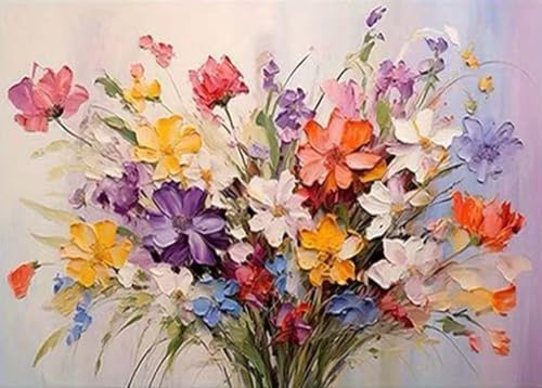 OJTOYART Colored Bouquet Paint by Numbers Kit for Adults Beginner,Adult Paintby Number Kits on Canvas, DIY Acrylic Simple Paints by Number Kits for Home Wall Decor 16 X 20 inch by Unknown