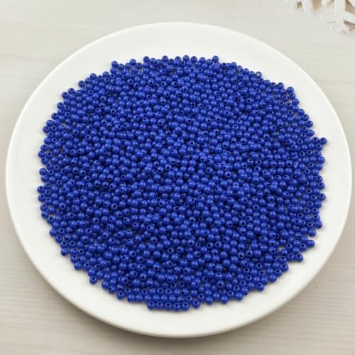 2000pcs Acrylic Round Beads for Crafts 4mm Resin Candy Color Spacer Beads with Hole for Jewelry Making Sewing Crafts Decoration Necklaces Bracelets Earrings Supplies(Light Sapphire Blue) - Image 2
