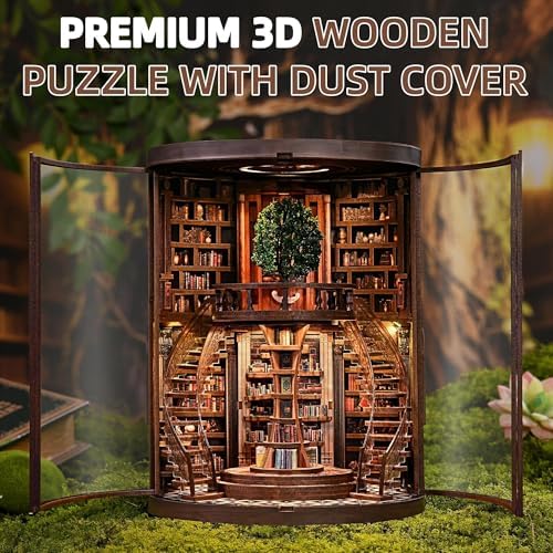 CRIOLPO Book Nook Kits DIY Miniature House Kit with LED Lights for Adults - Image 3