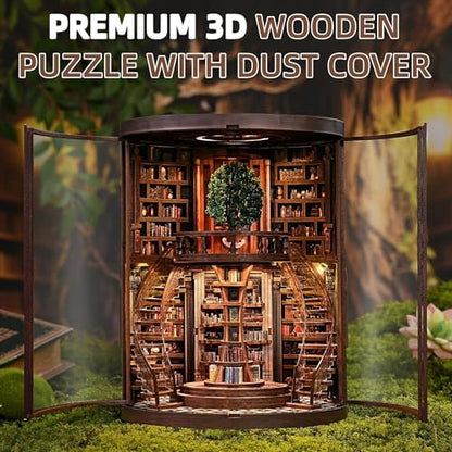 CRIOLPO Book Nook Kits DIY Miniature House Kit with LED Lights for Adults - Image 3
