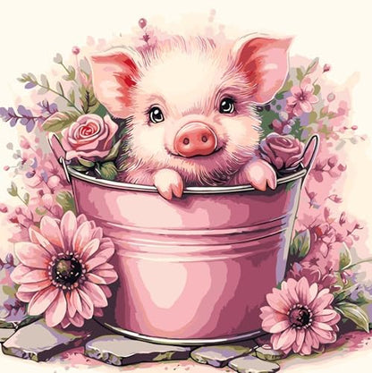 DOTSTART Paint by Numbers Kit for Adults, Cute Pig Paint by Number Kits by Unknown
