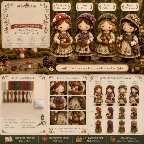 DHJJXQGX Patchwork Fairy DIY Sewing Kits Craft Kit for Adults Decor Gift - Image 2