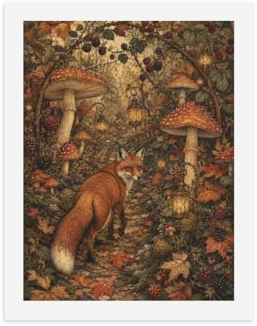 Bozfoxa Paint by Numbers Kit for Adults Beginner Fox Mushroom Forest by Unknown