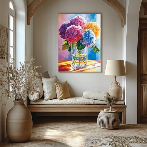 AIBOERL Paint by Numbers Kit for Adults Beginner,Flowers,12X16In - Image 2