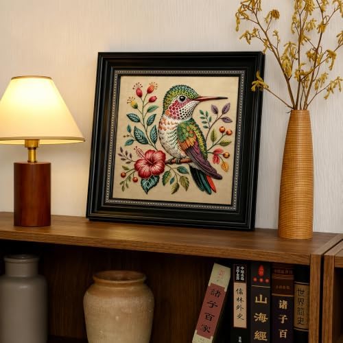 Mosaflare Hummingbird Stamped Cross Stitch Kits for Beginner 13.7x13.7 Inch - Image 3
