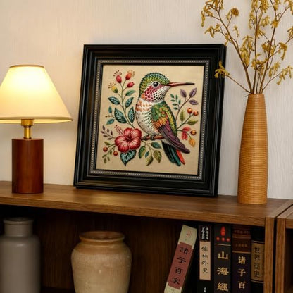 Mosaflare Hummingbird Stamped Cross Stitch Kits for Beginner 13.7x13.7 Inch - Image 3