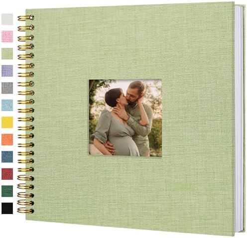 12"x12" Scrapbook Photo Album Linen Cover 40 Sheets 80 Pages White Paper by Hiwhy
