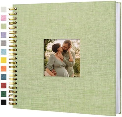 12"x12" Scrapbook Photo Album Linen Cover 40 Sheets 80 Pages White Paper by Hiwhy