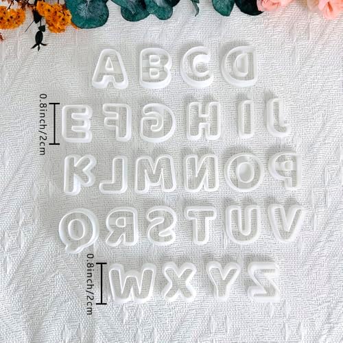 Xaekicr Alphabet Polymer Clay Cutters: 26 Pcs, Letter Designs for Polymer Clay Jewelry,Letter Clay Molds for DIY Custom Clay Earrings - Image 3