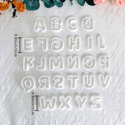 Xaekicr Alphabet Polymer Clay Cutters: 26 Pcs, Letter Designs for Polymer Clay Jewelry,Letter Clay Molds for DIY Custom Clay Earrings - Image 3