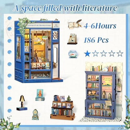 CUTEBEE Book Nook Kit - DIY Miniature House Dollhouse Booknook Kit - Image 2