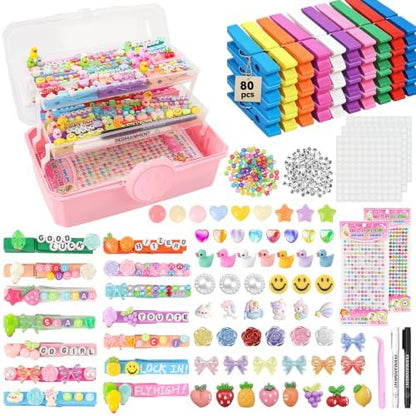 1350Pcs Cheer Pin Kit with 3-Tier Box, DIY Cheer Pins Spirit Clips Supplies, 80 Cheer Clothes Pins for Crafts, Clothespin Decorating Kit for Dance Volleyball Team, Sports Events Cheerleader Gifts Bulk by Unknown