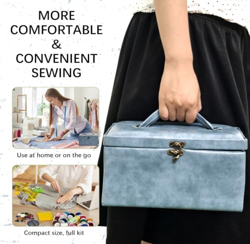 MKNZOME Sewing Box with Supplies Kit for Women, Complete Accessories - Image 4