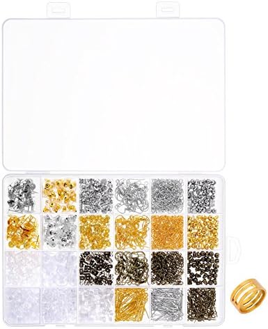Paxcoo 2400Pcs Earring Making Supplies Kit with 24 Style Earring Hooks, Earring Backs, Earrings Posts and Earring Making Findings for Adult - Image 3
