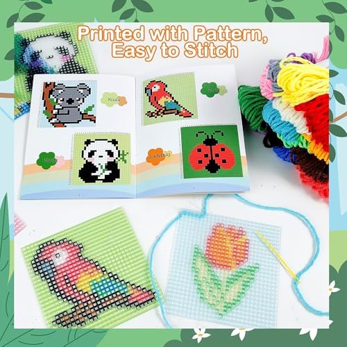 Pllieay 10-in-1 Plastic Canvas Kit for Beginners, Easy Needlepoint Kit - Image 2