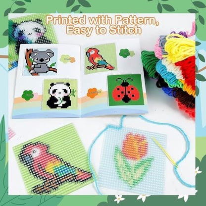 Pllieay 10-in-1 Plastic Canvas Kit for Beginners, Easy Needlepoint Kit - Image 2