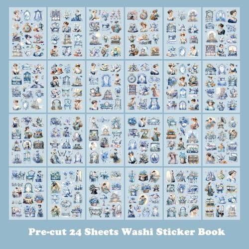 Vintage Scrapbooking Sticker Book, 450+ Pre-Cut Journaling Stickers for Adults Women, Junk Journal Supplies, Aesthetic Washi Stickers for Collage, Card Making, Planner, Lable and Art Paper Crafts - Image 2