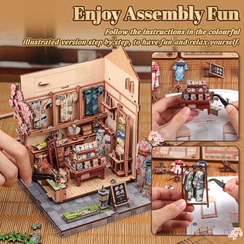 Cutefun Book Nook Kit - DIY Miniature Dollhouse Kit for Adults, Teens - Image 5