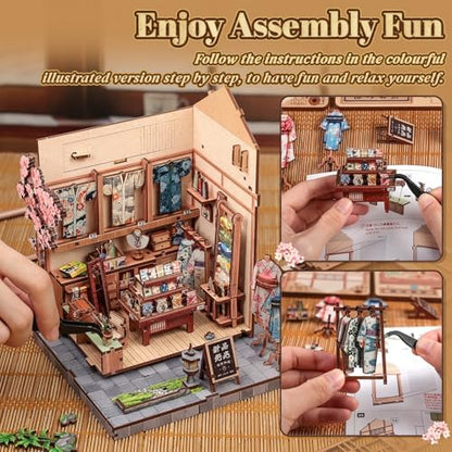 Cutefun Book Nook Kit - DIY Miniature Dollhouse Kit for Adults, Teens - Image 5