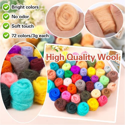 EIHPDEI 70 Colors Needle Felting Kit for Beginner - Image 3