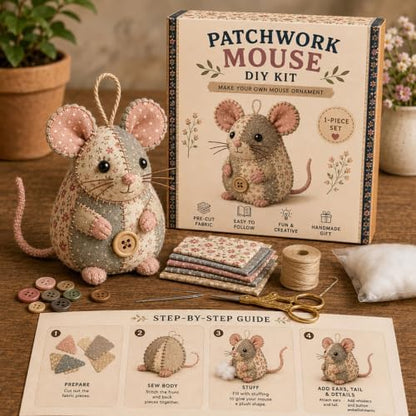 NEWFT Diys Animal Sewing Set Diys Patchwork Animal Set for Adults Beginners Precuts Floral Fabric Sewing Sets - Image 7