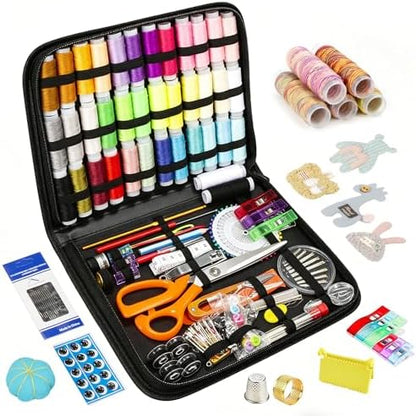 301pcs Sewing Project Kit with Thread, Scissors, Needles, Pins, Measuring Tape, and Accessories in Zippered Case (301PCS Sewing Kit) by Unknown