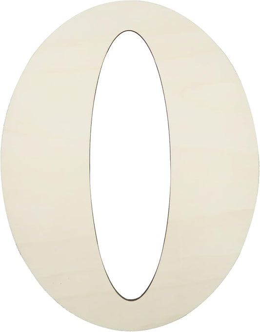12 Inch Unfinished Wooden Letters, 1/8 Inch Thick Large Blank Wooden Alphabet Handmade Painting Sign Boards for DIY Birthday Wedding Graduate Party Decor Props - O