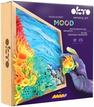 Okto Ocean Calm DIY 3D Painting, 21x21cm Air Dry Clay Kit - Ideal Crafts for Adults and Kids, Perfect for Creative Art Projects and Home Décor Ocean Calm - Image 6