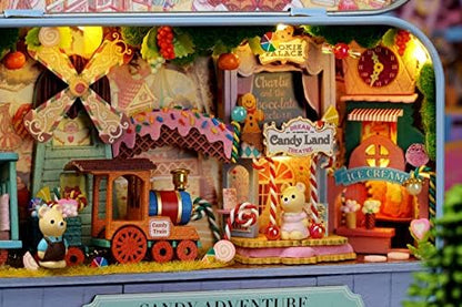 MAGQOO Miniature Dollhouse Kit Box Theater Kit Miniature Room Kit 3D DIY Wooden Doll House Kit with Furniture 1:100 Scale Pack of 3(Q007/0008/009) - Image 7