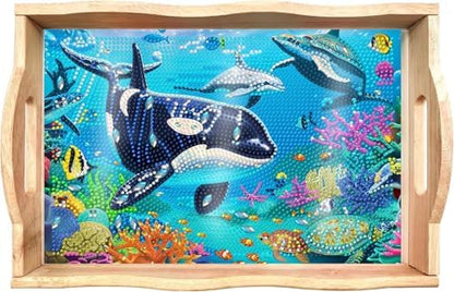 EWJRNSF Diamond Art Kits for Adults Wooden Serving Trays with Handles by EWJRNSFDiamondPainting