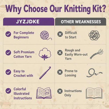 Beginner Crochet Kit for Adults, Highland Cow Crochet Amigurumi Craft Kit - Image 7
