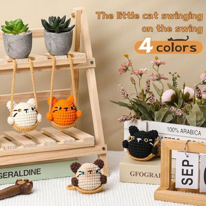 Crochet Kit for Beginners Crochet Animal Kit for Decoration Car Hanging - Image 4