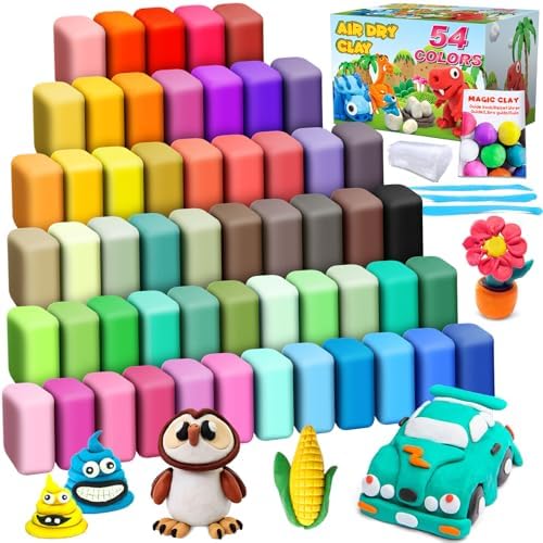 ESSENSON Air Dry Clay, 54 Colors, Modeling Clay for Kids by ESSENSON